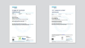 Puumerkin PEFC- ja FSC-sertifikaatit.